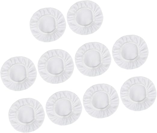 10pcs 9-10 Inch White Soft Mircrofiber Car Wax Polishing Bonnet Buffing Pad Washable Covers Polisher Waxing Tools 9" 10"