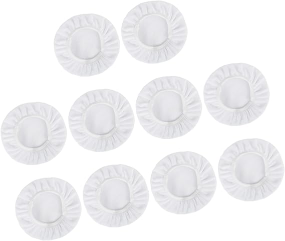 10pcs 9-10 Inch White Soft Mircrofiber Car Wax Polishing Bonnet Buffing Pad Washable Covers Polisher Waxing Tools 9" 10"