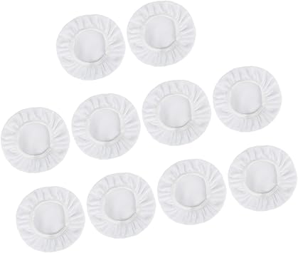 10pcs 9-10 Inch White Soft Mircrofiber Car Wax Polishing Bonnet Buffing Pad Washable Covers Polisher Waxing Tools 9" 10"