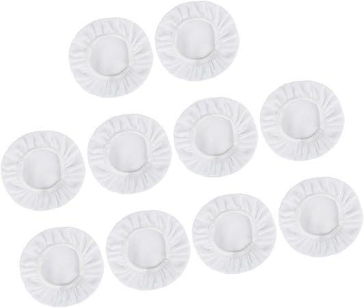 10pcs 9-10 Inch White Soft Mircrofiber Car Wax Polishing Bonnet Buffing Pad Washable Covers Polisher Waxing Tools 9" 10"