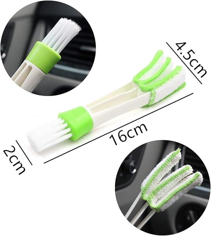 Nurkul 11 Pieces Auto Detailing Brush Set for Cleaning Interior, Exterior, Leather, Including 6 pcs Car Detailing Brushes, 3 pcs Wire Brush and 2 pcs Automotive Air Conditioner Brush