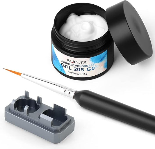 RUNJRX Switch Lube Kit GPL 205G0 0.53oz/15g, Switch Opener for MX Cherry Akko Panda Kailh Switch,Lube Brush for Keyboard Switches