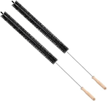 Dryer Vent Cleaning Brush - Lint Removal Cleaner Tool, LongFlexible with Wood Handle 2Pcs