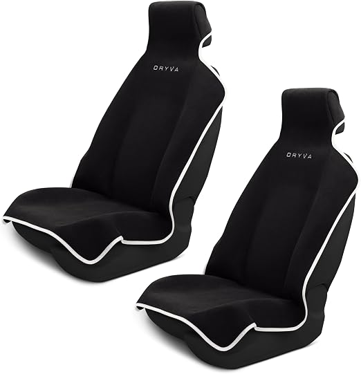 DryvaSeat - Premium Microfiber Towel Car Seat Cover - Waterproof & Sweatproof - Universal Fit, Machine Washable, Non-Sli