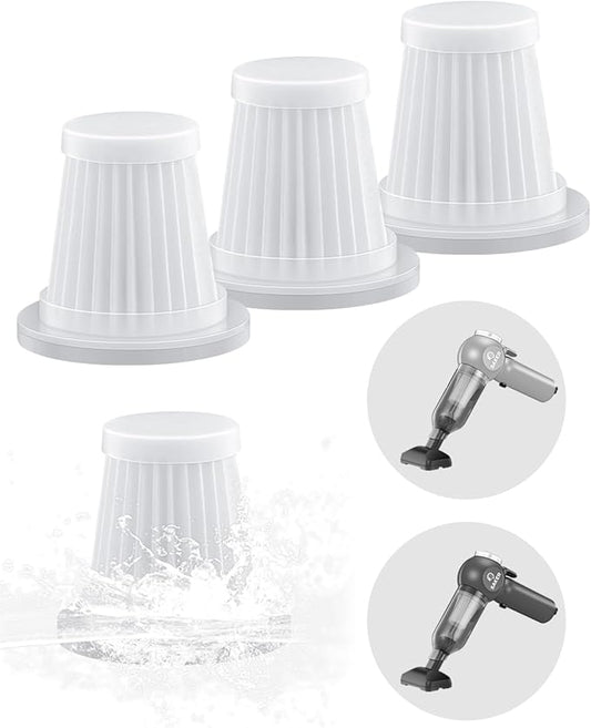 Saker HEPA Filter 4-Piece Set for Saker Handheld Car Vacuum Cleaner Cordless,4 Replaceable HEPA Filters Accessories Only for SW-102 Mini Handheld Vacuum