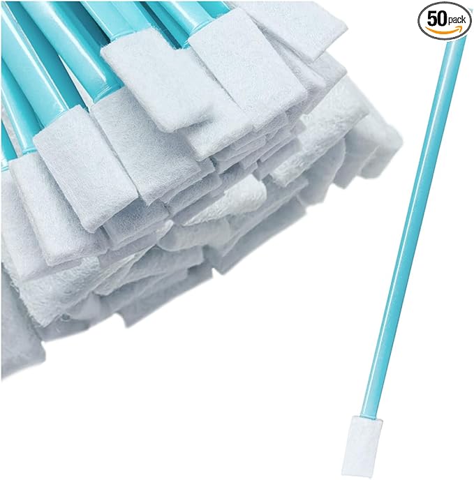Cleaning Swab Sticks, Small Cleaning Sponge Tip for Tight Spaces, Disposable Crevice Cleaning Brush Kit, Universal Automotive Detailing Tools Accessories for SUV, Sedan, Truck (50PCS)