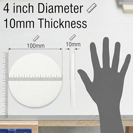4 Inch 1200 Grit Drill Brush Scrubber Scouring Pads, 5 Pcs Hook & Loop Power Scrubber Scour for Rotary Tools, Random Orbital Sander (White)