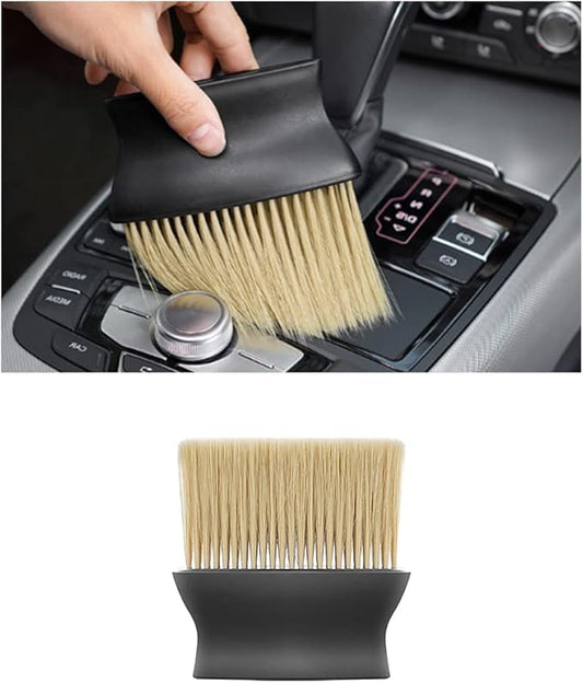 Ziciner Car Interior Detailing Brush, Ultra-Soft Auto Hair Bristles Removal Dust Collectors, Universal Vehicle Interior Cleaning Dashboard, Air Conditioner Vent etc Tool Accessory (1PC, Yellow)