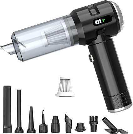 Sycoodeal Handheld Car Vacuum Cleaner, 25000PA Strong Cyclonic Suction Portable Mini Vacuum Cordless with Digital Displa