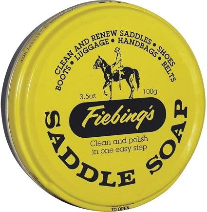 Fiebing's Yellow Saddle Soap for Leather (3.5 oz Tin) - Cleaner & Conditioner to Soften, Protect & Restore Leathercraft,