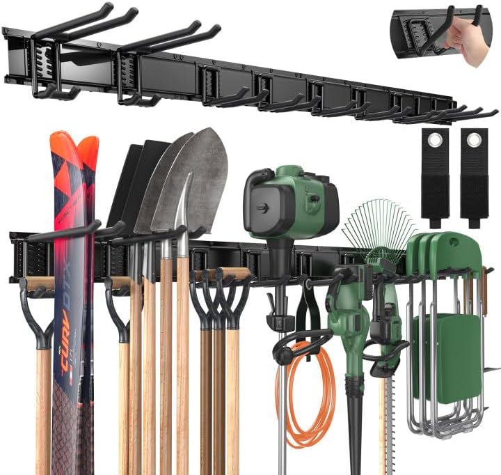66" Garage Tool Organizer Wall Mount - 720lbs Garden Tool Organizer