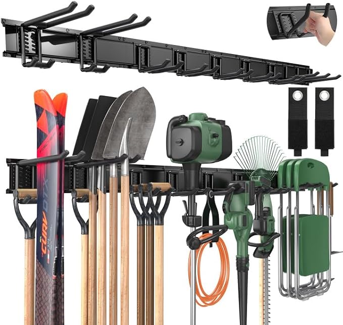 66" Garage Tool Organizer Wall Mount - 720lbs Garden Tool Organizer