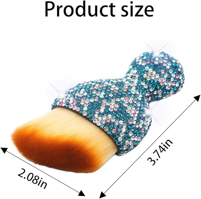 zipelo Auto Interior Dust Brush, Car Detailing Cleaning Brush with Diamond, Bling Handle Soft Bristles Dusting Tool, Scratch Free Dirt Clean Brushes for Vehicle Air Conditioner Vent (Multicolor)