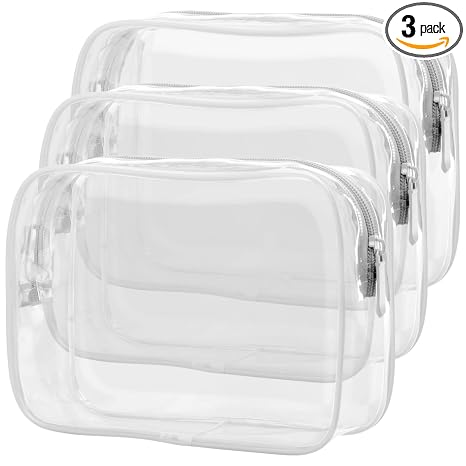 PACKISM Clear Makeup Bag for Travel - Large Size for Checked Luggage, White