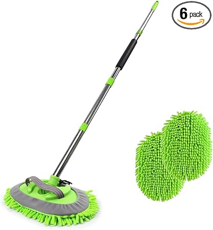 HITJOY 62'' Car Wash Brush with Long Handle, 3Pcs Car Wash Kits