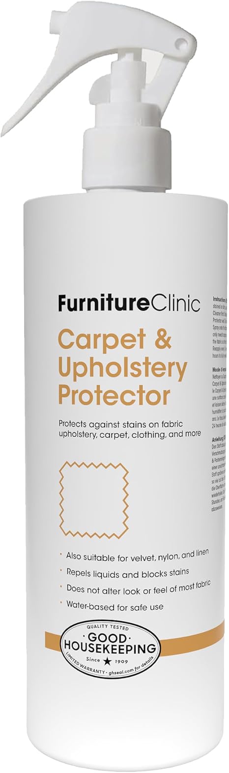 Furniture Clinic Fabric Protector Spray | Creates Barrier Against all Liquid Stains | Prevents Odors and Dirt | For Upho