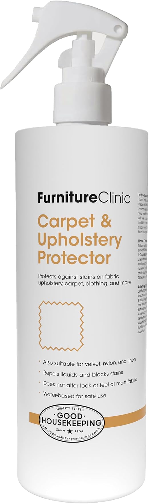 Furniture Clinic Fabric Protector Spray | Creates Barrier Against all Liquid Stains | Prevents Odors and Dirt | For Upho