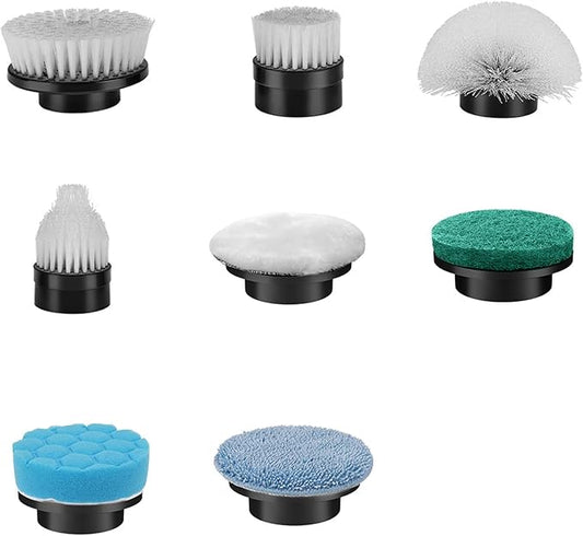 qimedo Scrubber Large Brushes Heads, 8-in-1 Spin Scrubber Replacement Brush Heads for qimedo, Leebein, Keimi, Alloyman, Bomves, YKYI, BEI & Hong