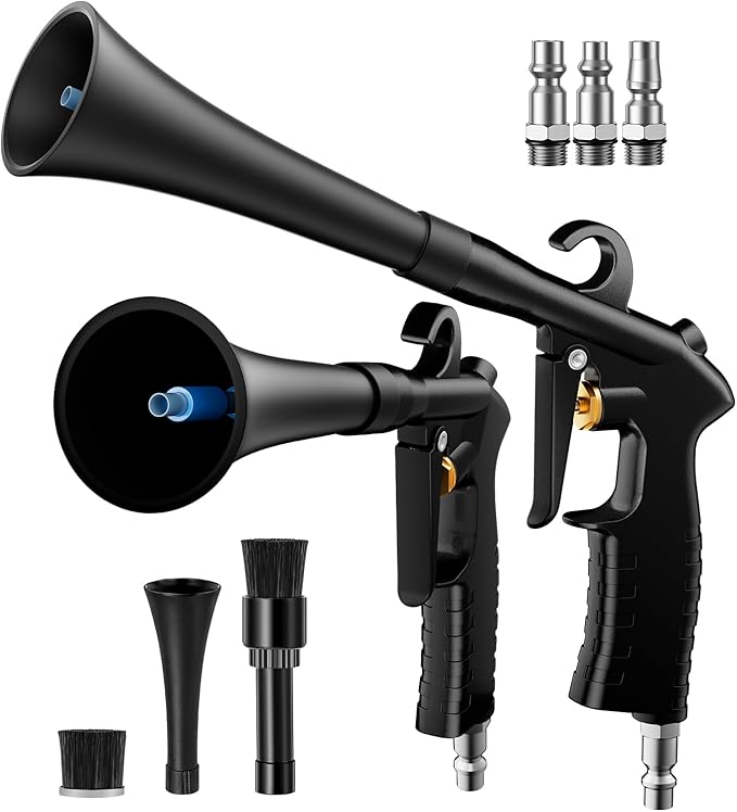 Car Cleaning Gun Detailing Interior Dryer Air Blow Gun, High Pressure Blower Gun, Car Detailing Kit Interior Cleaner, Car Detailing Tools for Car Quickly Blasts Dirt and Dust Works with Air