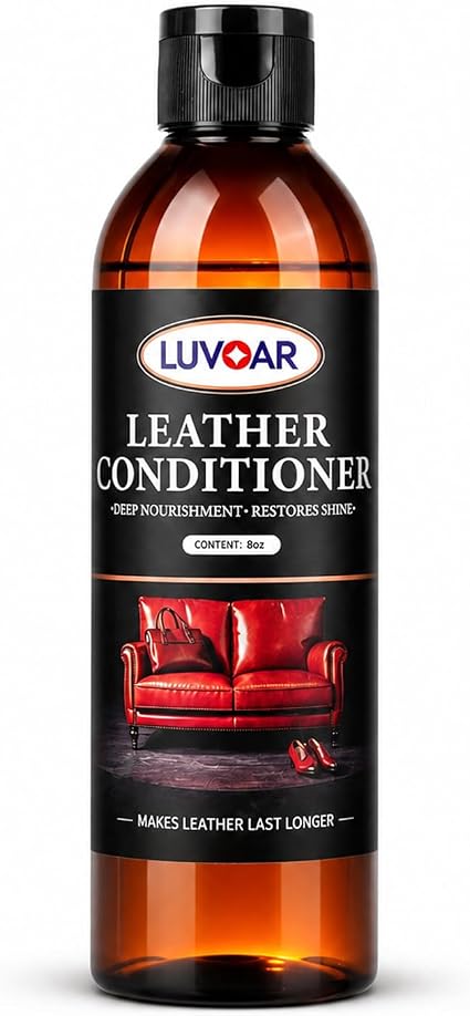 Leather Conditioner Oil - Deeply Nourishes for Leather Furniture, Car Seats, Shoes, Purses & Accessories -8oz