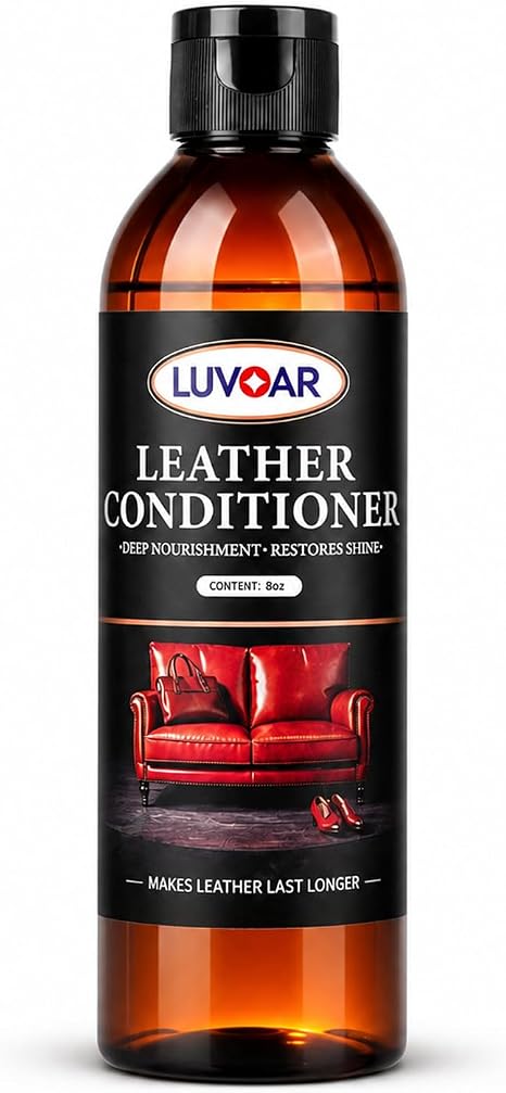 Leather Conditioner Oil - Deeply Nourishes for Leather Furniture, Car Seats, Shoes, Purses & Accessories -8oz