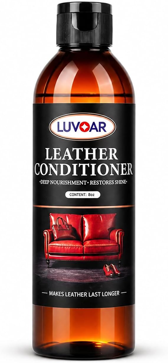 Leather Conditioner Oil - Deeply Nourishes for Leather Furniture, Car Seats, Shoes, Purses & Accessories -8oz