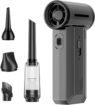 COWSAR Portable Handheld Turbo Fan, 3-in-1 Portable Cordless Dust Cleaner, 130000 RPM Air Blower Vacuum, 30dB Low Noise 