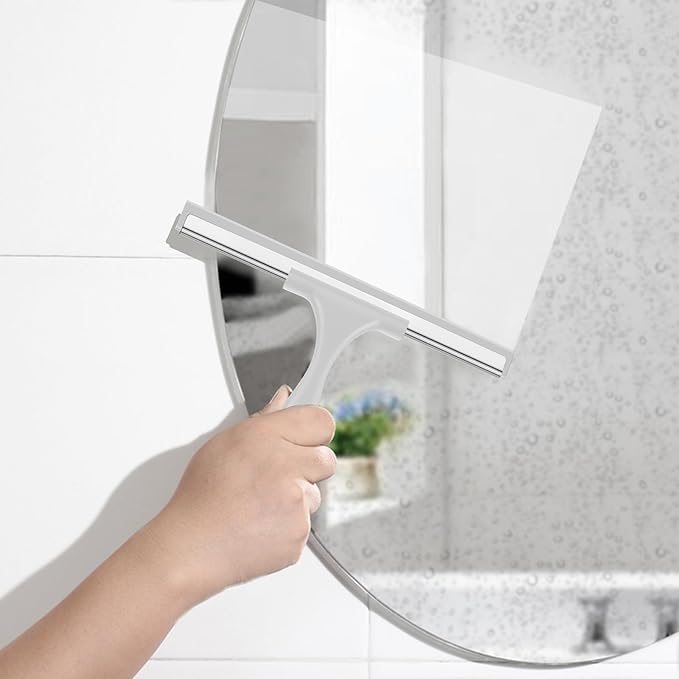 SetSail Shower Squeegee for Glass Doors All-Purpose Squeegee for Shower Glass Heavy Duty Window Squeegee with Hook for Tile, Sink, Mirror, Car Windshield Cleaning 10 Inches