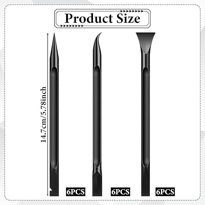 18 Pcs Car Cleaning Tools, Car Detailing Pick Set with Crevice Tool, Plastic Scraper Kit for Auto Interior, Non-Scratch Multi-Purpose Cleaner for Gaps, Stickers & Stains