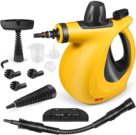 Handheld Steam Cleaner, Pressurized Multi-Surface Steam Cleaner with 11pcs Accessories, Chemical Free Multi-Purpose Stea