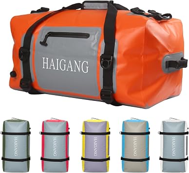 110L Waterproof Duffel Bag Travel Dry Bag, Large Capacity, Adjustable Thickened Straps and Handles, Zip Closure, Air Val