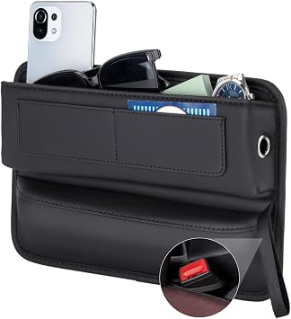 ALIOBC Car Seat Gap Filler Organizer Car Storage Organizer Car Accessories for Women/Men Interior Premium Leather Keeps 