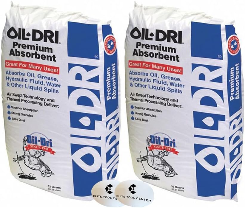 Oil Dri Premium Absorbent Bags, 36lb, 2 Pack, Montmorillonite Clay