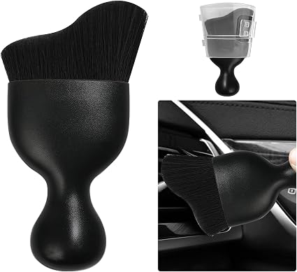 Ziciner Car Detailing Brush, Curved Soft Bristles Auto Removal Dust Collectors, Universal Vehicle Dashboard, Air Conditi