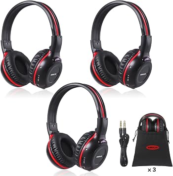 SIMOLIO Infrared Headphones for Car DVD for Honda Odyssey, uConnect, Chrysler Pacifica, Town & Country, Toyota Sienna,Wi