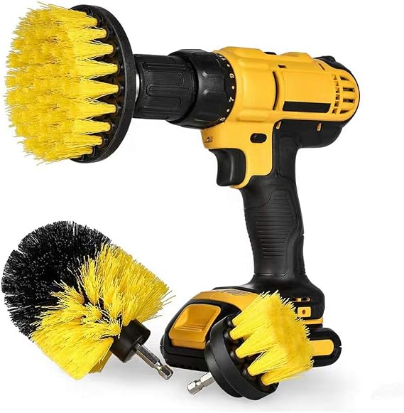 3 Pack Drill Brush Power Scrubber Cleaning Brush Set All Purpose Drill Scrub Brushes Kit for Grout, Floor, Tub, Shower, 