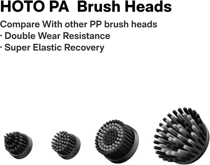 HOTO 16 PCS Replacement Brush Heads for Wand™ Grout Brush, Suitable Electric Scrubber Only, Cordless Spin Scrubber Accessories for Tiles, Grout, Corners, Crevices