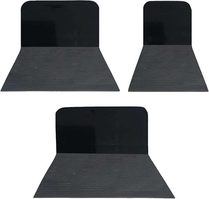 3 Sizes Car PPF Squeegee Soft TPU Rubber Blade Glass Window Cleaning Water Remover Scraper Carbon Wrap Vinyl Film Tool (Black 2 Cut)