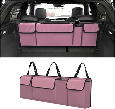 BELOMI Car Trunk Organizer, Auto Waterproof Sturdy Backseat Hanging Large Storage Collapsible Cargo Bag with Anti-Slip A