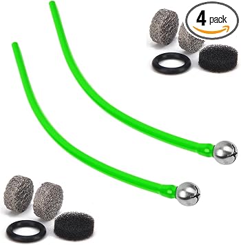 Foam Cannon Replacement Kit – 2PCS Silicone Suction Tube Set with Stainless Steel Filter Balls & Mesh Filters, Copper Co