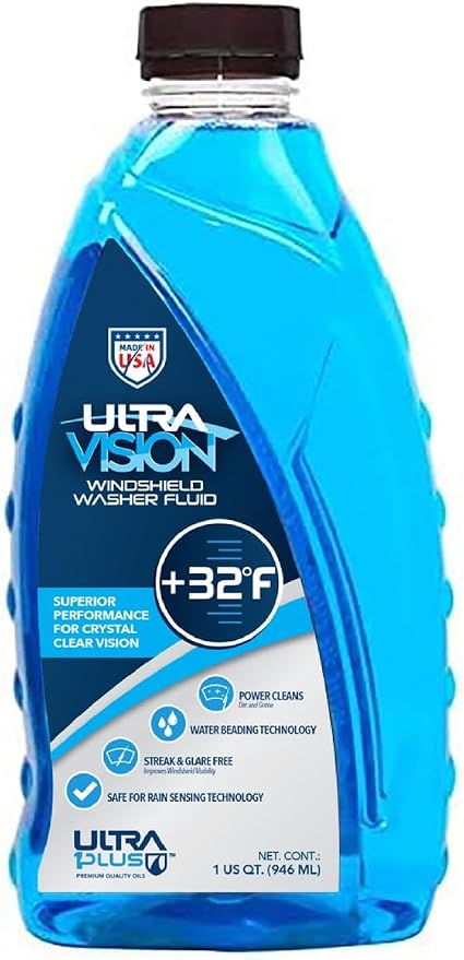 UltraVision Windshield Washer Fluid +32F Bug Remover 1 Quart Wiper Fluid