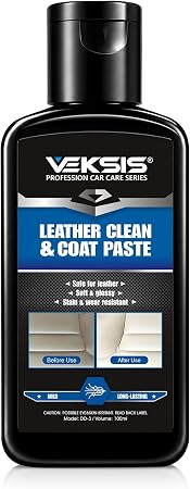 Leather Clean & Coat Paste – 100ml 2-in-1 Leather Cleaner and Conditioner, Creamy Non-Toxic Balm for Car Seats, Sofa, Bo