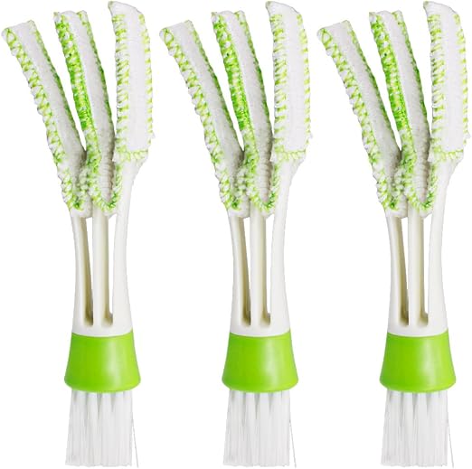 SENHAI Mini Duster for Car Air Vent, Set of 3 Automotive Air Conditioner Cleaner and Brush, Dust Collector Cleaning Clot