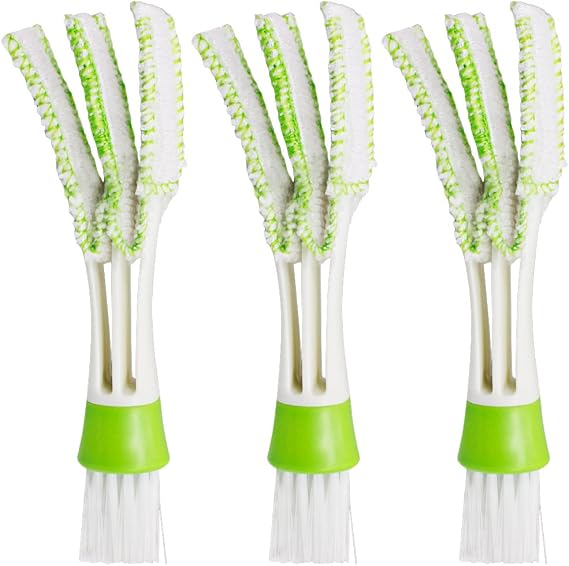 SENHAI Mini Duster for Car Air Vent, Set of 3 Automotive Air Conditioner Cleaner and Brush, Dust Collector Cleaning Clot