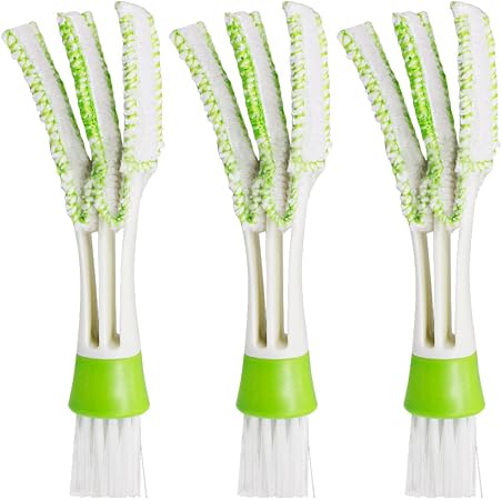 SENHAI Mini Duster for Car Air Vent, Set of 3 Automotive Air Conditioner Cleaner and Brush, Dust Collector Cleaning Clot