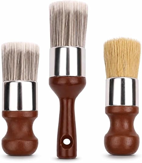 Horse Hair Leather Brush Set, 3-Pack with Long and Short Handles, Soft Bristles for Furniture, Car Seats, Jackets, Silve