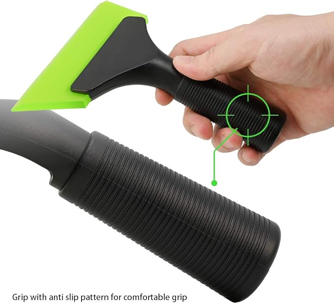 FOSHIO Small Squeegee with 5 Inch Dark Blue & Green Rubber Blade Mini Wiper Window Tinting Tools for Mirror Glass Window Cleaner with Non-Slip Handle, 2 Pack