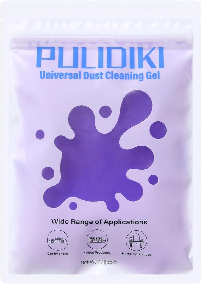 PULIDIKI Car Cleaning Gel Clean Putty, Universal Car Interior Cleaner Slime, Perfect Cleaning Kit Supplies, Auto Detailing Tools Accessories, Dust Remover Gifts for Men Women Purple (70g)