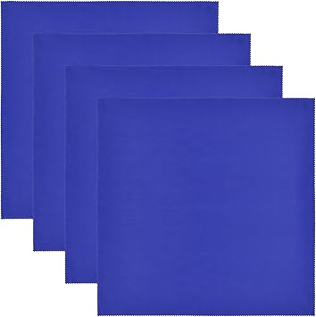 Wisdompro 4-Pack 16x16 Inch Extra Large Microfiber Cleaning Cloths, Blue