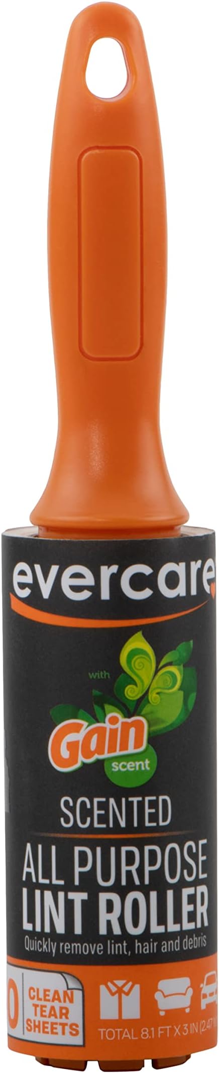 Evercare Pack of 3 Gain Scented All-Purpose Travel Lint Rollers, 90 Sheets Total (30 Sheets Each)